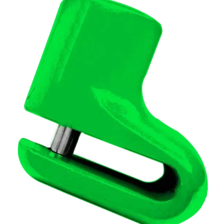 TRAVA ANTIFURTO P/ MOTO - DISCO DE FREIO - MODELO REDONDO - COMPRIMENTO INTERNO 25MM (VERDE)