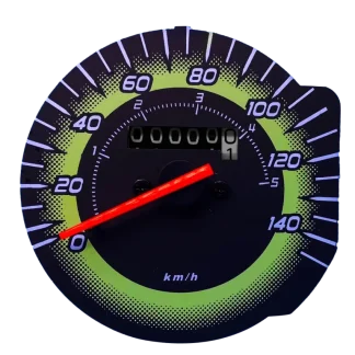VELOCIMETRO DO PAINEL P/ MOTO HONDA CG 150 TITAN 09/10 KS/ES/MIX - S/ HODOMETRO PARCIAL(VERDE) (MODELO TP009)