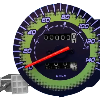 VELOCIMETRO DO PAINEL P/ MOTO HONDA CG 150 TITAN ESD/MIX 09/10 - C/ HODOMETRO PARCIAL (VERDE) (MODELO TP990)